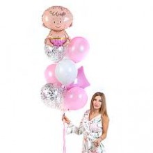 Воздушные шары на выписку девочки