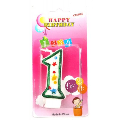 Свеча для торта. Цифра "1"