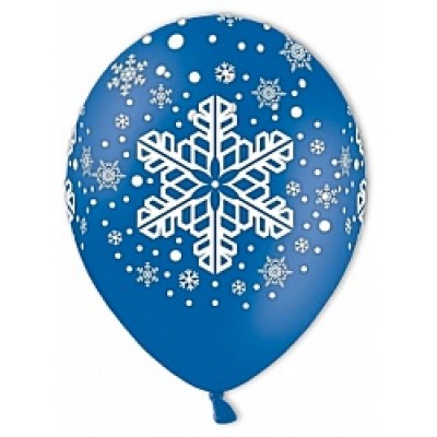 Воздушный шар  "Снежинки", Ассорти (12''/30 см)
