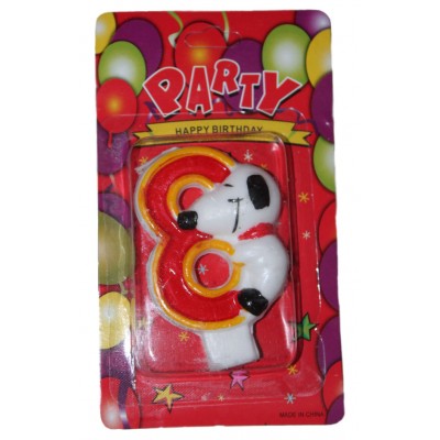 Свеча цифра 8 Собачка