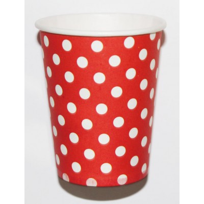 Стаканчик красный в горох