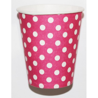 Стаканчик розовый в горох
