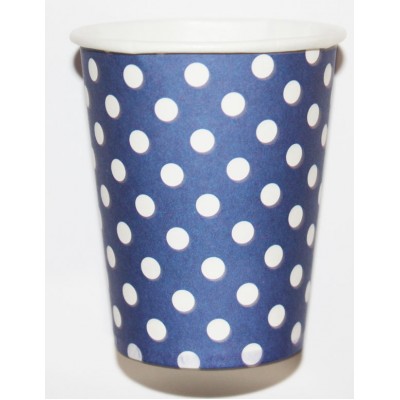 Стаканчик синий в горох