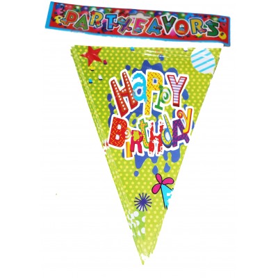 Растяжка флажки Happy Birthday