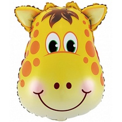 Фольгированный шар "Большая голова Жирафа" (34"/86 см)