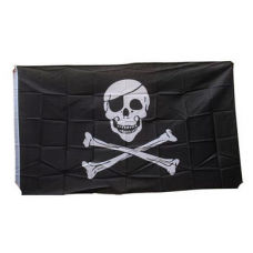 Большой пиратский флаг 155х85 см