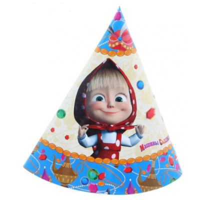 Набор бумажных колпаков "Машины сказки", 6 шт.