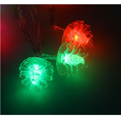 Гирлянда "Метраж" 3 м,батар., с насад."Шишки 3D",Н.С.LED-20-3,6V, (АА*3 шт. не в комл) МУЛЬТИ