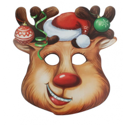 Маска карнавальная "Северный олень", 26,8 х 27,5 см