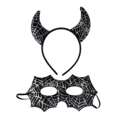 Карнавальный набор "Чертик с рожками": ободок с рожками и маска