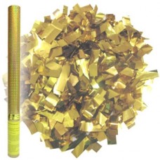 Пневмохлопушка в пластиковой тубе Золотое конфетти 60 см