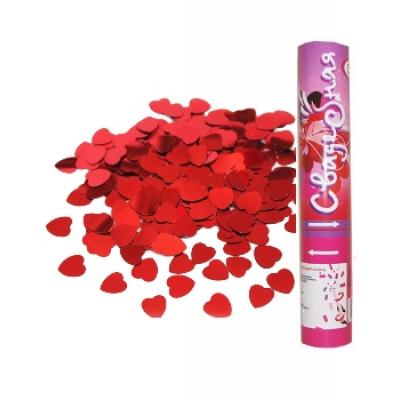 Пневмохлопушка в пластиковой тубе Свадебная 30 см