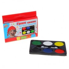 Краски-грим для лица и тела: 6 цветов + аппликатор