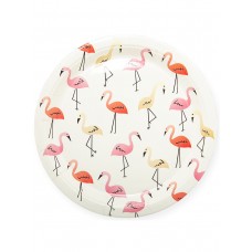 Бумажные тарелки "Фламинго", Белый, 6 шт., 18 см