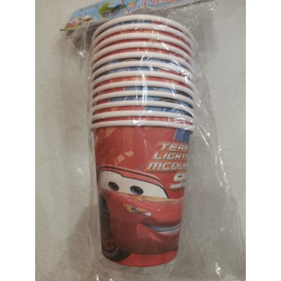 Бумажные стаканчики "Тачки" 250 мл, 12 шт