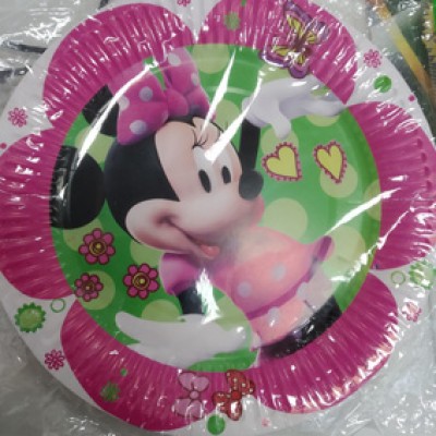 Бумажные тарелки "Миннии Маус" 18 см (набор 10 шт)