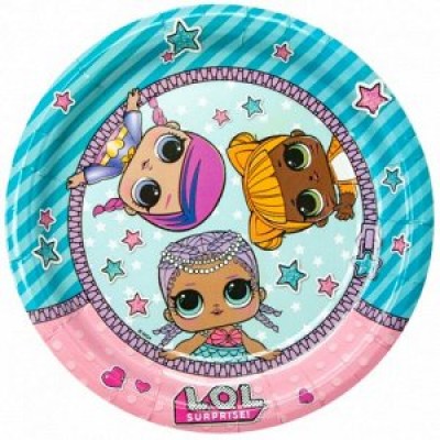 Бумажные тарелки "LOL", 18 см, на день рождение