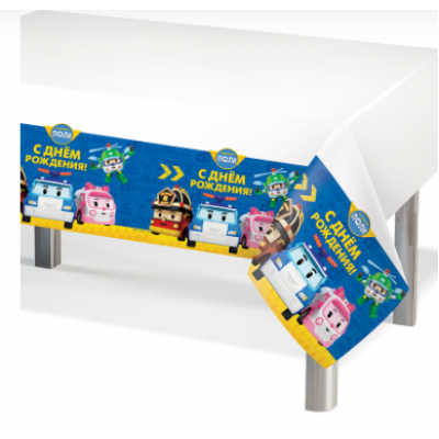 Скатерть Робокар Поли и друзья, 132 х 180 см