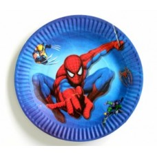 Бумажные тарелки "Человек паук" 18 см, 10 шт