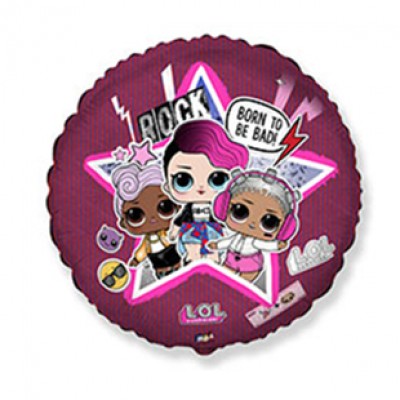 Фольгированный шар "Куклы подружки LOL" 18"/45см