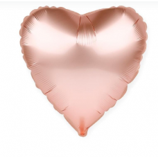 Фольгированный шар "Сердце" Розовое Золото,18"/45см