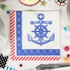 Cалфетки "Морское путешествие" 25*25см (набор 20 шт)