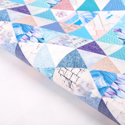 Бумага упаковочная глянцевая "Треугольники ", 70 х 100 см