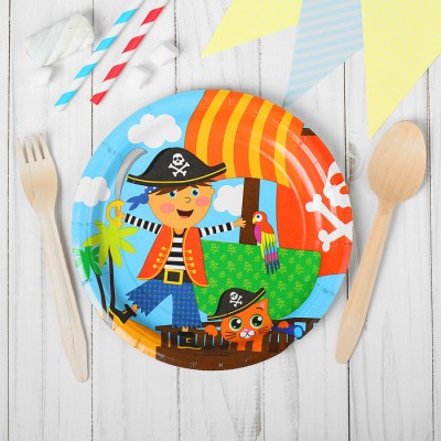Тарелка бумажная «Пират», 18 см
