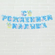 Гирлянда на люверсах Me to You "С рождением малыша", 250 см