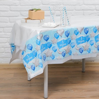 Скатерть «1 годик», малыш, 182х137см