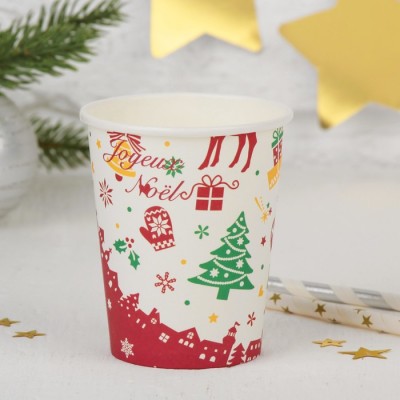Стакан бумажный "Новогодний город" набор 6 шт