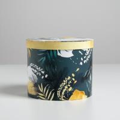 Коробка подарочная круглая «Тропики», 15 × 18 см