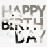 Гирлянда-буквы, Happy Birthday, Серебро, 250 см