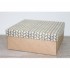 Подарочная коробка 250*250*80 мм, с крафт дном, узор